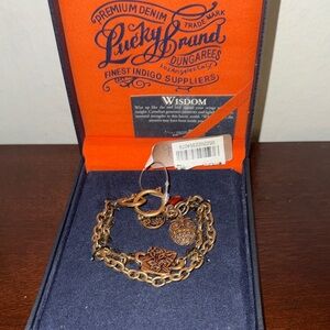 Lucky Brand Gold and Brown Charm Bracelet
